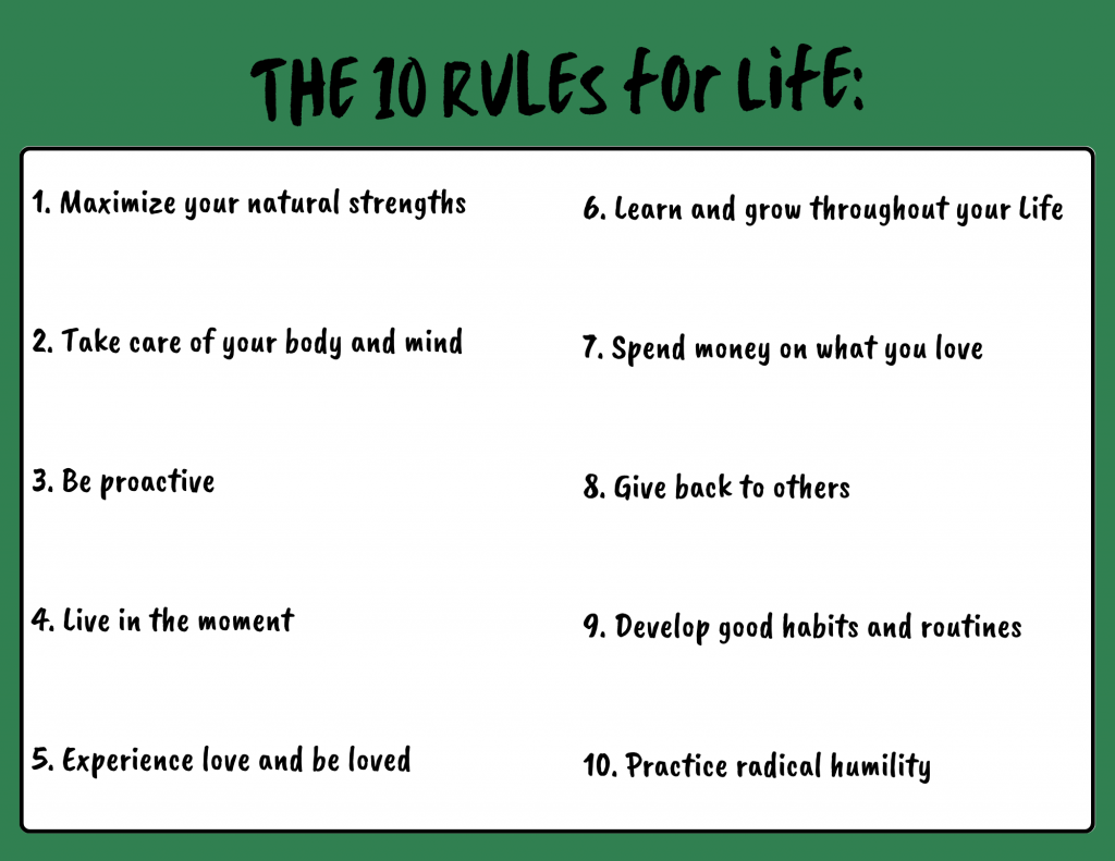 Summary of Steve Musica's "10 Rules for Life"
